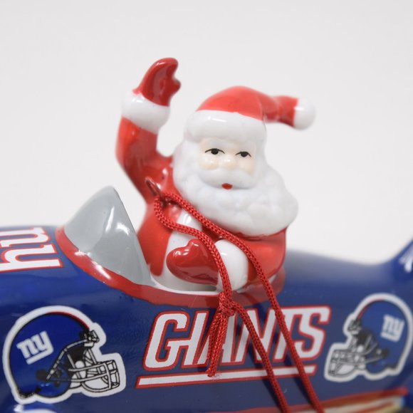 2006 Danbury Mint NY Giants Victory Plane Santa Claus New York NFL Ornament NFC - Picture 3 of 16